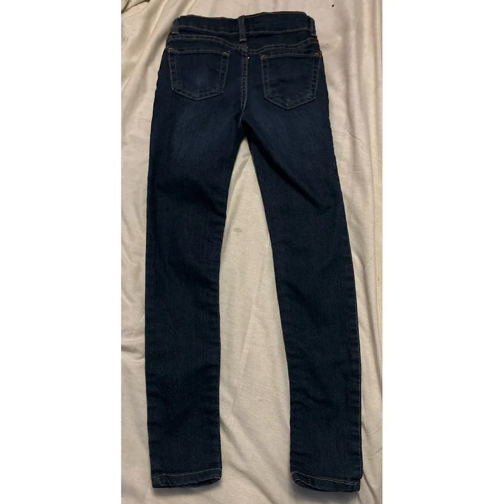 Children's Place Dark Wash Super Skinny Stretch Jeans, Size 6X/7 w/ Adj Waist